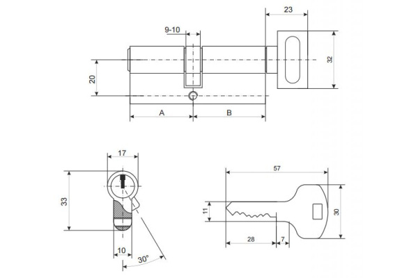 Цилиндр 70-Z-C-G Apecs