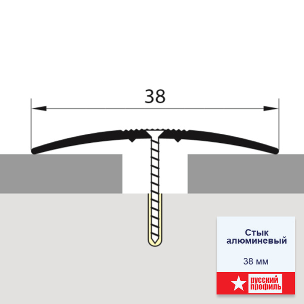 Стык 38мм  0,9 дуб аляска