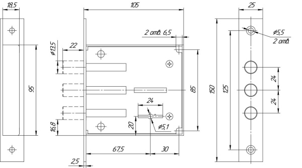 Замок врезной ЗВ8 802.0.0/(ЗВ8-02)3риг,5кл. МЕТТЭМ