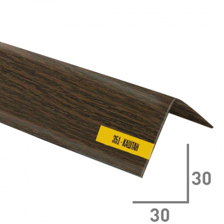 Угол 30х30 мм Каштан