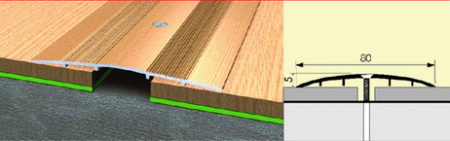 Широкий стык 80мм 0,9 алюминий