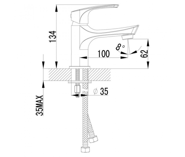 Смеситель для умывальника Lemark LM1706С "плюс Шейп" 25к