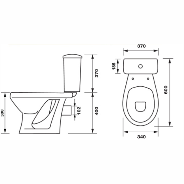 Унитаз компакт "Суперкомпакт" нижн.подв. Стандарт бел. (ст.оскол)