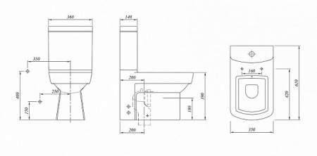 Унитаз с функцией биде "BASICS" сид. м/лифт Kale 