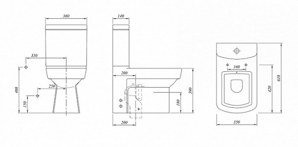 Унитаз с функцией биде "BASICS" сид. м/лифт Kale 
