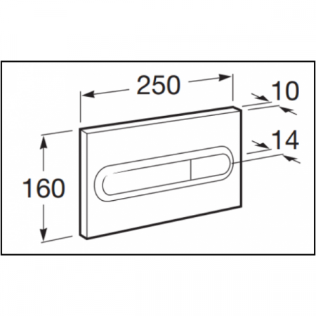 Кнопка инсталяции смыв  двойной  DUPLO IN-WALL, PL1 хром ROCA