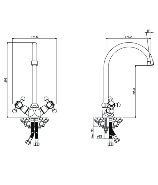 Смеситель для кухни GIRONA 01431GR