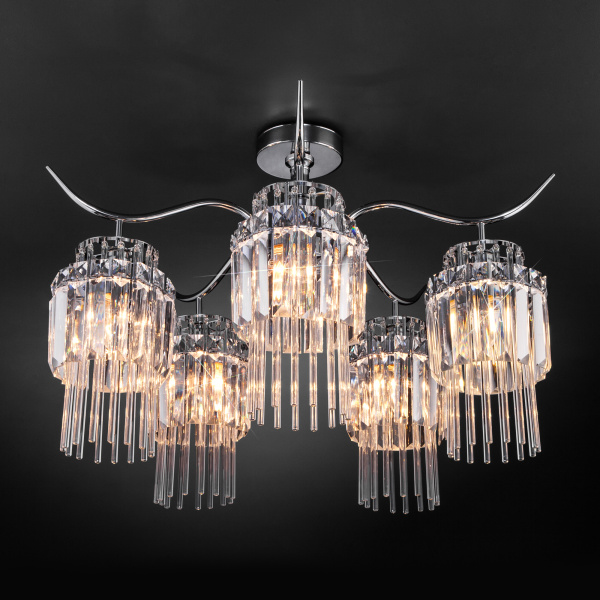 Люстра  10119/5 Хром/прозр.хрусталь Strotskis