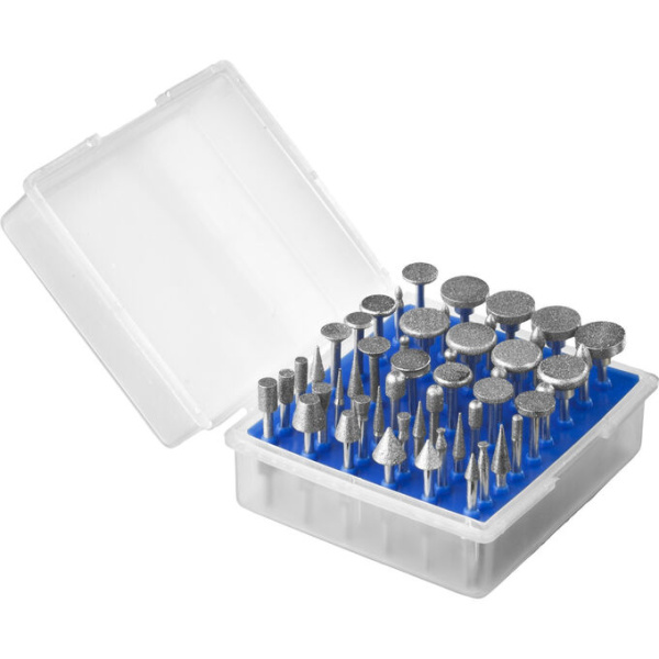 Набор мини-насадок 20 предметов Р=180, хвос.d=3мм, алмазное напыление Зубр