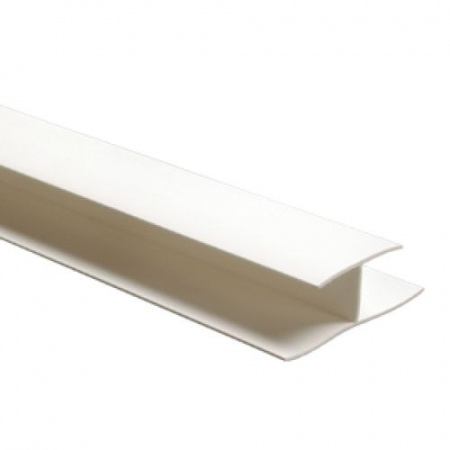 Профиль ПВХ 3мм Стык белый 2,44м