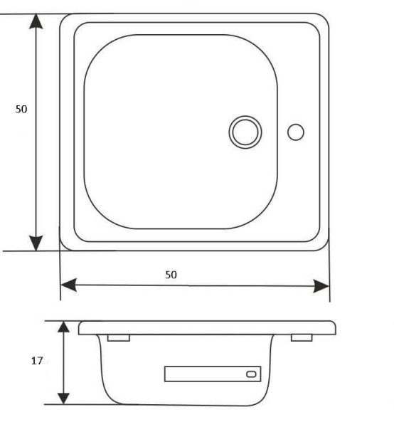 Мойка эмал. ANTIKA (500х500) с/кроншт. г. Екатерин
