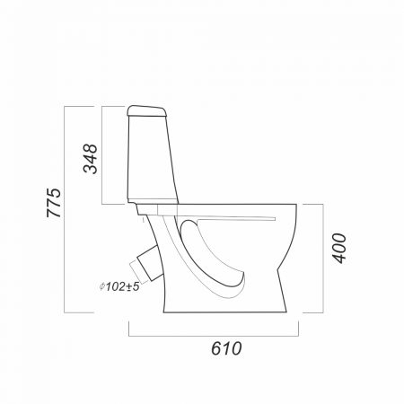 Унитаз компакт "Идеал" с арм.+сиденье