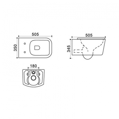 Унитаз подвесной безобод. "Trend" сид. м/лифт тонк. Azario AZ-2216 