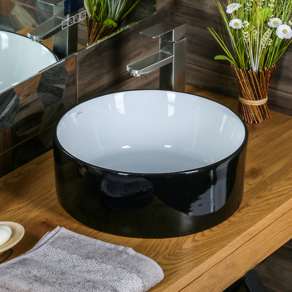 Умывальник круглый 800-7078ABW Melana 410*155 