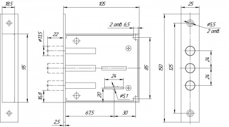 Замок врезной ЗВ8 802.0.0(ЗВ8-02) 3кл.МЕТТЭМ