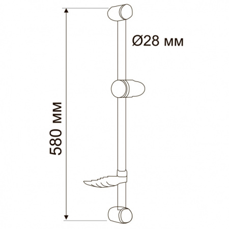 Стойка для душа 68,5 см  Lemark LM8064C круглая мыльница