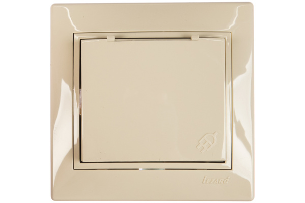 Розетка 1СП с/з с/кр. кремовая 701-0303-123 Lezard