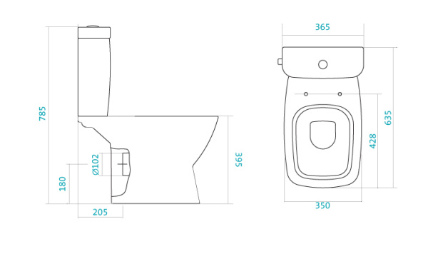 Унитаз компакт "Нео" 2-реж, дюро, soft, clip up  Santek