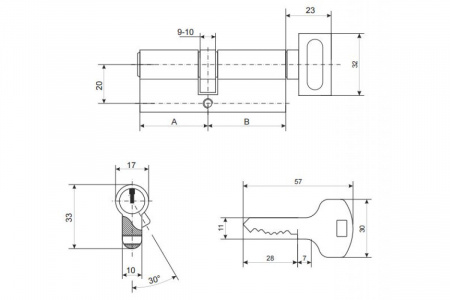 Цилиндр 70-Z-C-NI Apecs